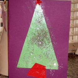 Sparkly Christmas Tree Shapes Card