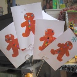 Gingerbread Men Stenciled Card