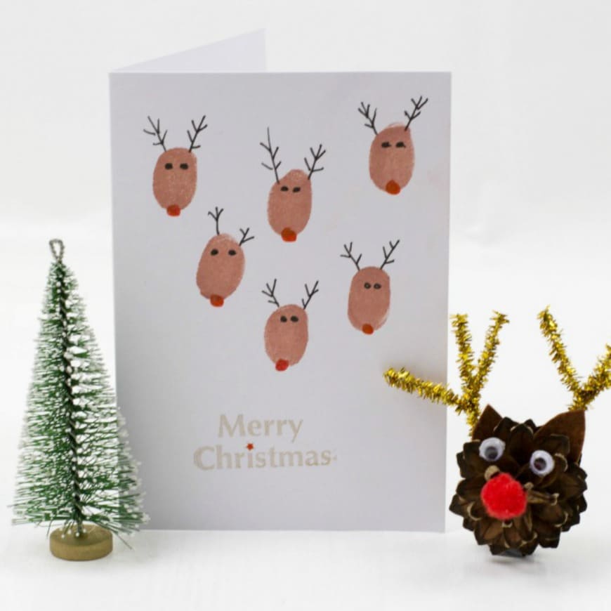 20 Homemade Christmas Cards for Kids to Make - HOAWG