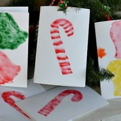 Stenciled Homemade Christmas Cards