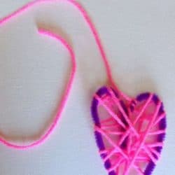 Practice motor skills with this yarn wrapped heart from Bambini Travels' guest post on Hands On As We Grow