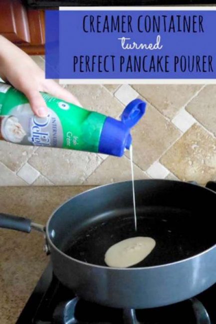 International Delight bottle makes pancake pouring easy