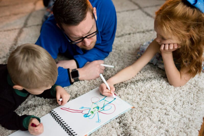 Drawing with Daddy for Father's Day