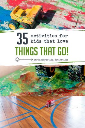 35 vehicle transportation activities for kids that like things with wheels