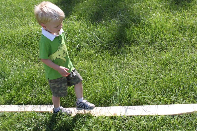 make your own balance beam at home for kids