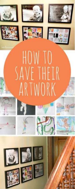 How to save the kids' artwork (without saving ALL the papers!)