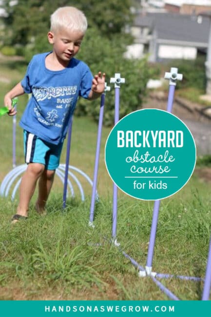 How to build a backyard obstacle course for kids to get moving!