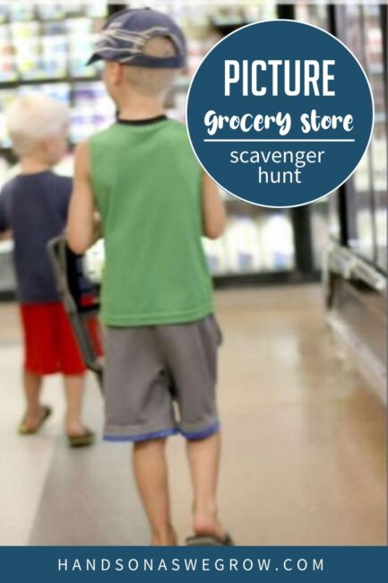 A grocery store scavenger hunt that's visual for non-readers