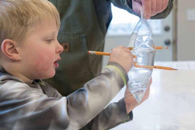 Want to amaze the kids today? This leak proof bag experiment looks so fun!