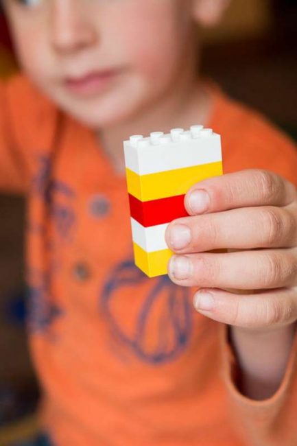 Work on block patterning with your preschooler!