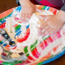 Simple flour play for kids to do