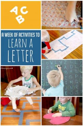 A week of activities to focus on one letter for the week.