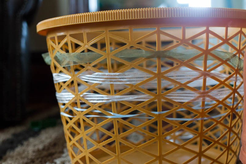 Learn to weave with a clothes basket