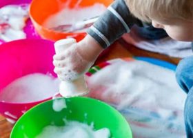 Super Simple Soapy Sensory Foam Activity for Kids