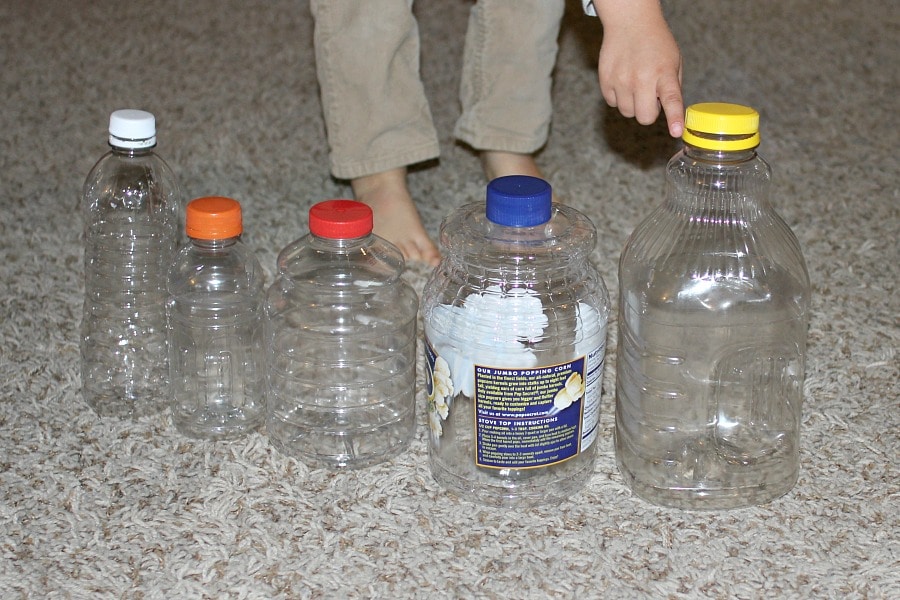 Bottles in a sequence