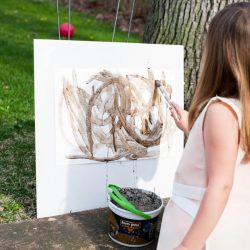 Easy and fun mud painting with kids.