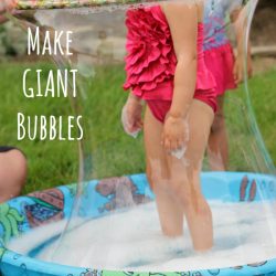 How to make giant bubbles