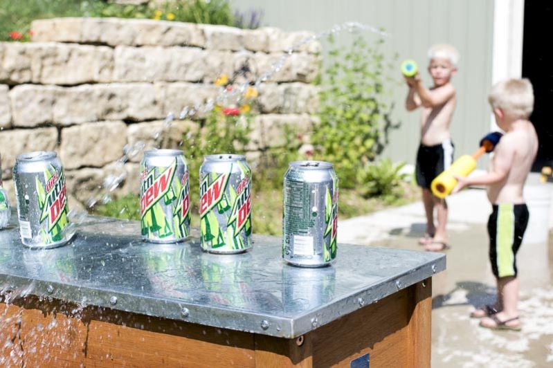 Such an easy water gun target for the kids to have fun with on a hot day