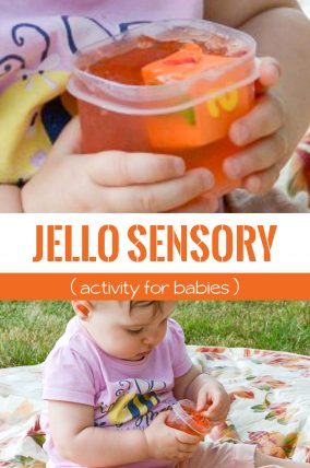 Jello is a fantastic sensory experience for babies and young toddlers. Especially kids that still put everything in their mouth (know one?).