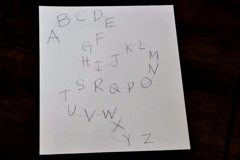 This quick-to-prep art activity helps your kids practice writing their alphabet by tracing letters