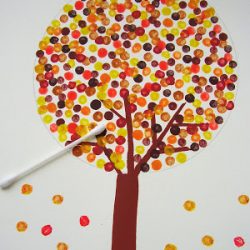 Fall Tree With A Special Paint Brush