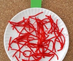 Beautiful Yarn Apple Craft for Kids to Make | Hands On As We Grow