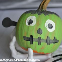No Carve Frankenstein Pumpkin