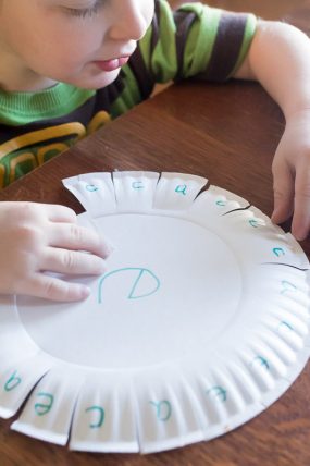 Super Simple Paper Plate Letter Learning Activity for Preschoolers