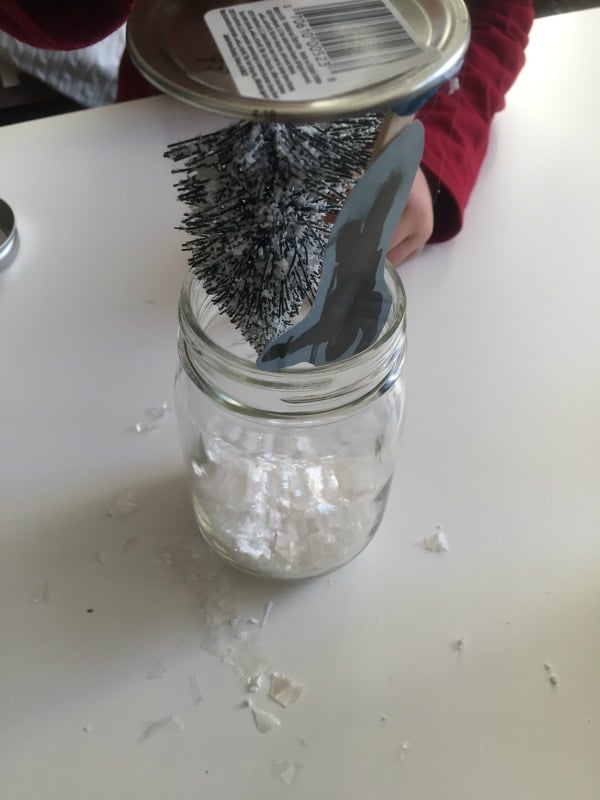 Here's a creative and simple homemade snow globe gift for kids to make.