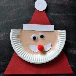 Paper Plate Santa Clause