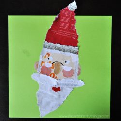 Kids Santa Craft from Magazine Scraps