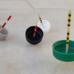 Spinning Tops from Plastic Bottle Caps
