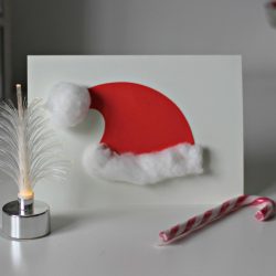 Fluffy Simple Santa Hat Card