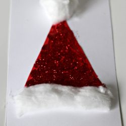 Sparkly Santa Hat Christmas Card