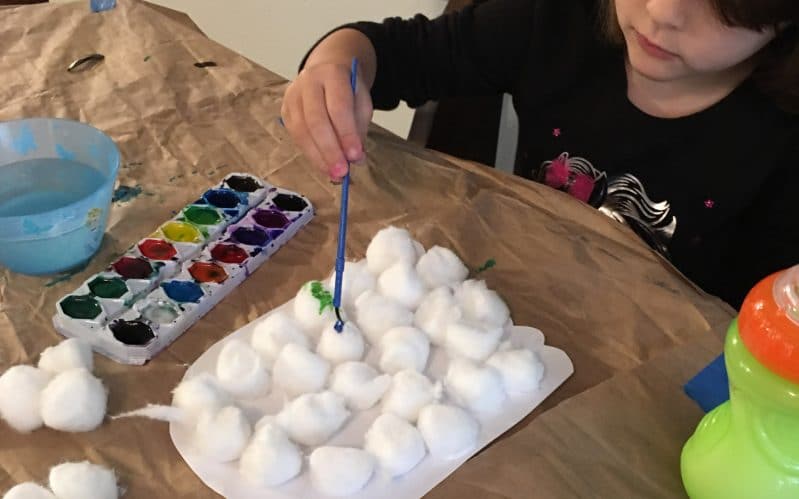 An easy customizable craft with cotton balls is fun for kids of all ages!