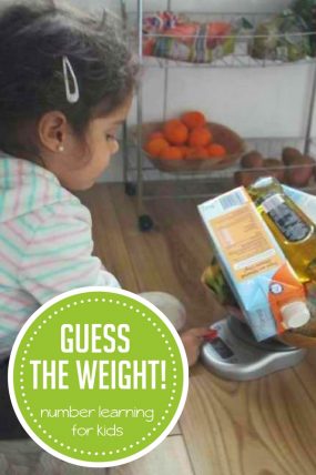 Easy Number Learning Activity on a Kitchen Scale