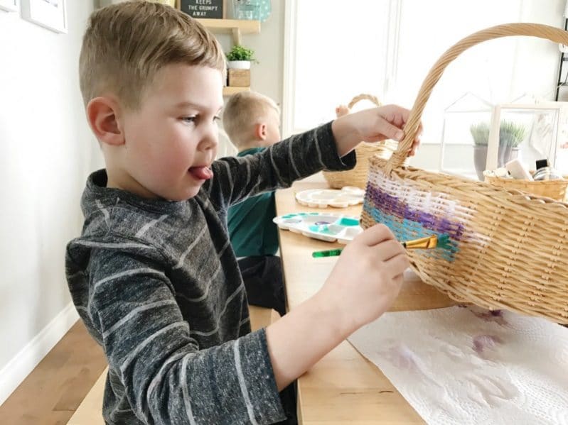 Basket Painting Process Art For Kids