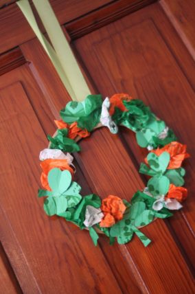 St. Patrick's Day Wrest Craft for Kids