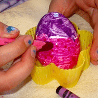Melted Crayon Eggs