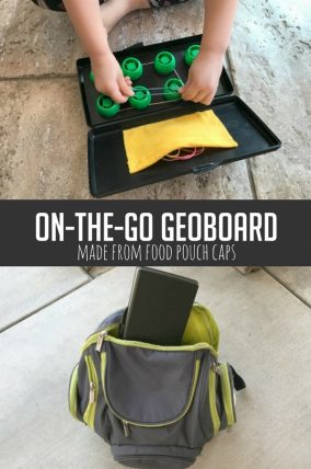 On-the-Go Geoboard Using Food Pouch Caps