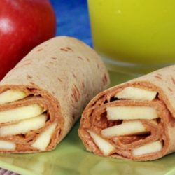 Apple Slices and Nut Butter Wrap