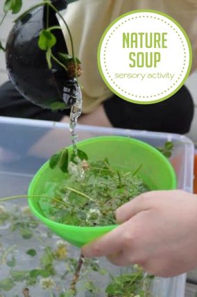 Nature soup sensory activity - so simple!