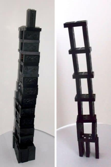 Tower building without blocks - use dominoes.
