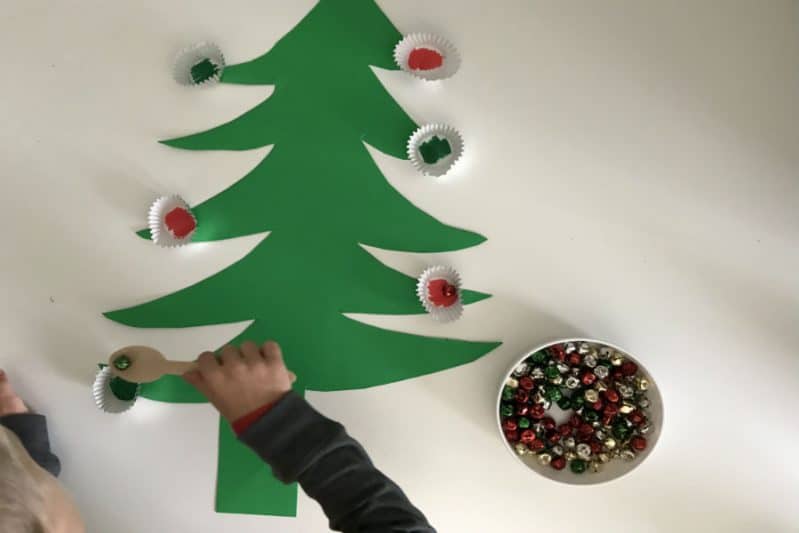 fine motor christmas tree activity color recognition