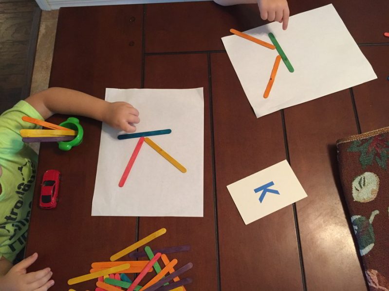 Take a break from worksheets with this fun hands-on build a letter game for preschoolers.