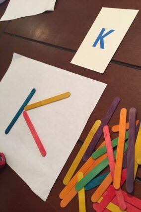 Is your preschooler ready to learn letters? Try this fun build a letter game for hands-on learning at it's best! Simple, no-prep game for preschoolers!