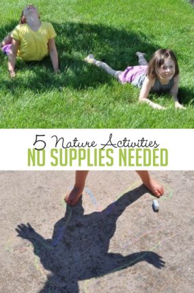 No supplies on hand? Get outside and try these 5 simple activities.