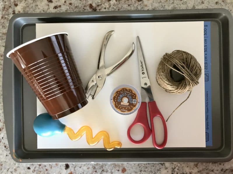 A coffee craft!! Yep, a fun and simple keepsake craft for kids to enjoy creating using good ole' decaf coffee.