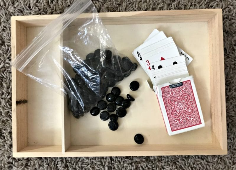 Use cards and counters for this no-prep math activity