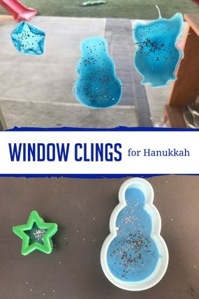Hanukkah Window Clings for kids to make for the holidays!